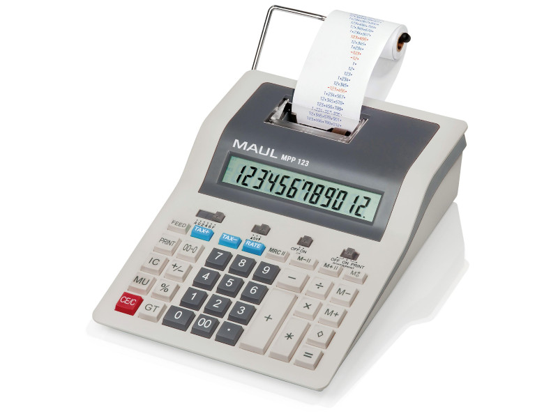 MAUL Calculatrice imprimante MPP123, gris