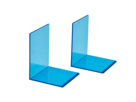 MAUL Serre-livres FLUO, en acrylique, bleu translucide