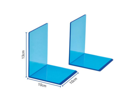 MAUL Serre-livres FLUO, en acrylique, bleu translucide