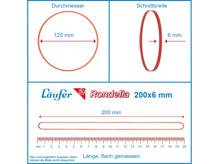 Läufer Bracelet élastique RONDELLA, 200 x 6 mm, 500 g