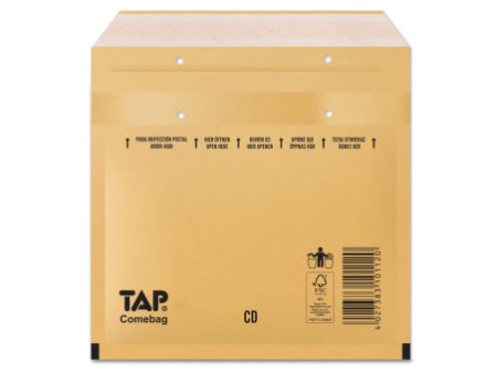 TAP Pochettes d'expédition à bulles d'air pour CD COMEBAG