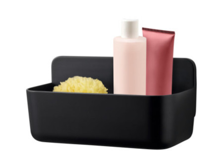 tesa Corbeille de rangement LAVAA, moyen, noir mat