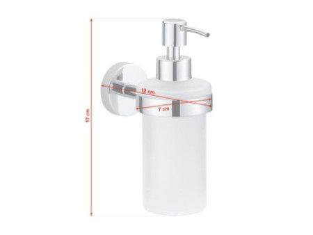 tesa Distributeur de savon SMOOZ, 200 ml, verre satiné