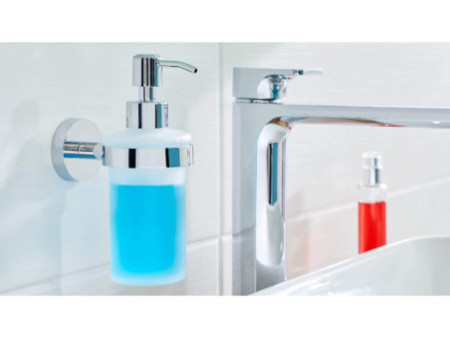 tesa Distributeur de savon SMOOZ, 200 ml, verre satiné