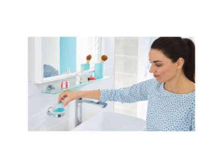 tesa Porte-savon SMOOZ, avec colle, verre satiné