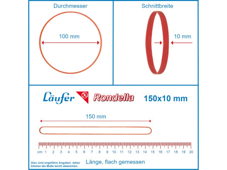 Läufer Bracelet élastique RONDELLA, 150 x 10 mm, 500 g