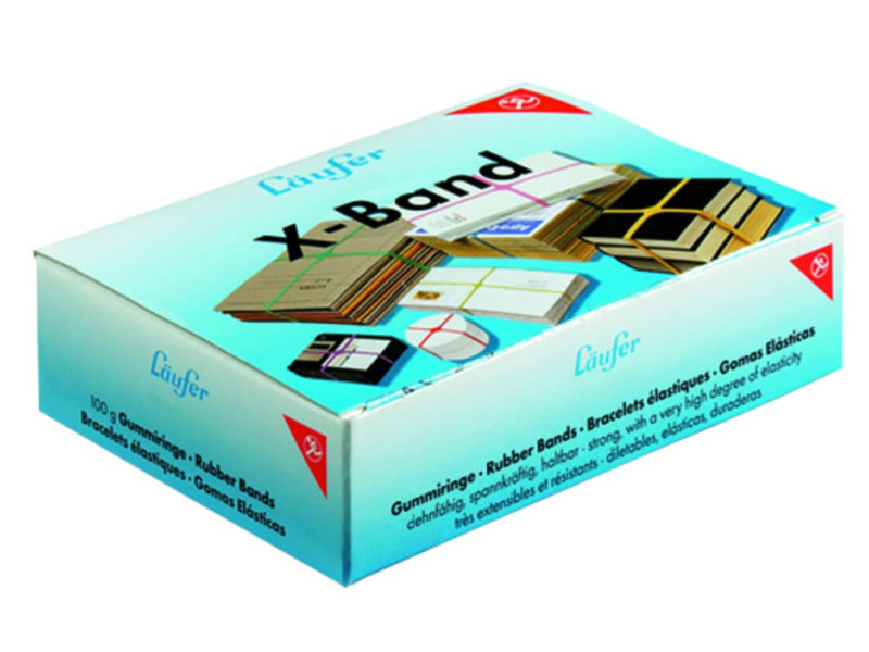 Läufer Elastiques en X dans un carton - 100 g, 100 x 11 mm