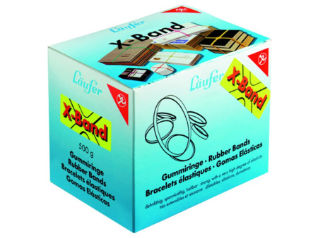 Läufer Elastiques en X dans un carton - 500 g, 100 x 11 mm,