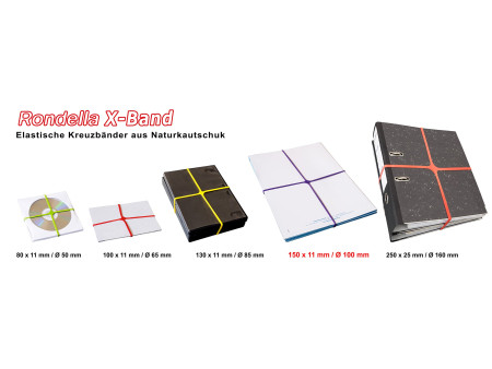 Läufer Elastiques en X dans un carton - 500 g, 100 x 11 mm,