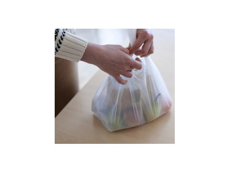 dm-folien Sac en plastique, en bloc, en HDPE, blanc