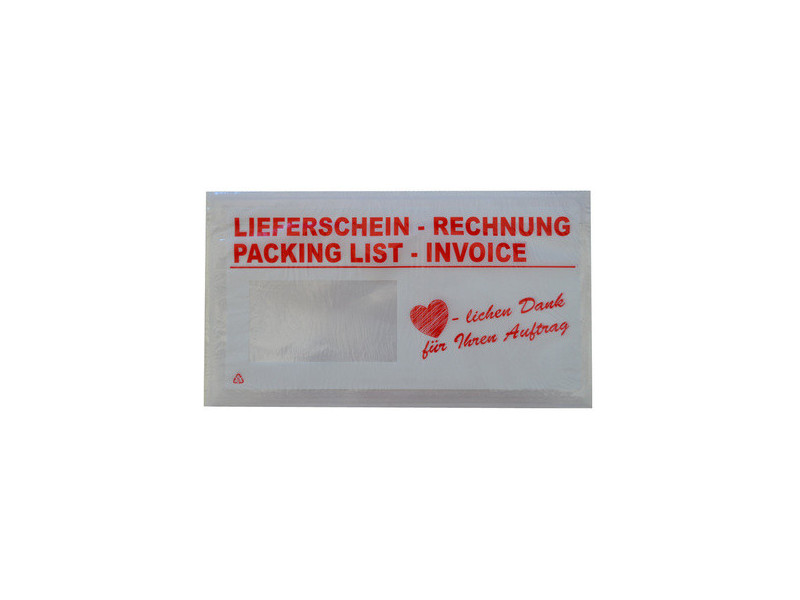 dm-folien Pochette pour bon de livraison, format long,