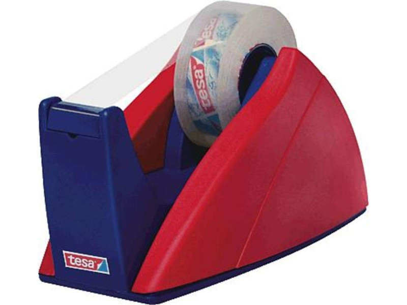 tesa Dévidoir de bureau Easy Cut, non équipé, rouge / bleu