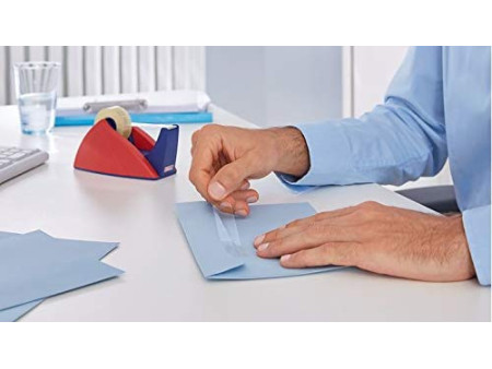tesa Dévidoir de bureau Easy Cut, non équipé, rouge / bleu