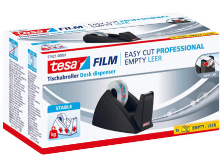 tesa Dévidoir de bureau Easy Cut, non équipé, noir