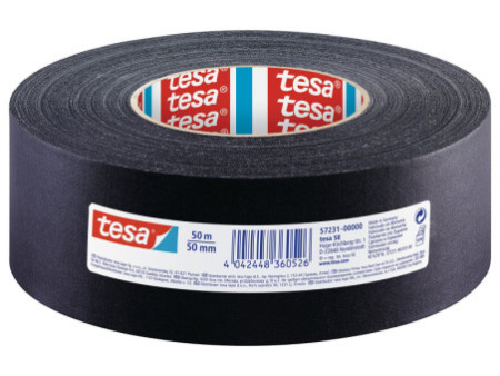 tesa Ruban adhésif toilé, 50 mm x 50 m, noir