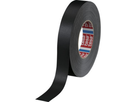 tesa Ruban adhésif toilé, 19 mm x 25 m, noir