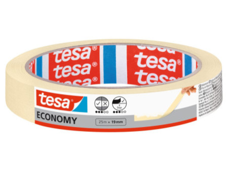 tesa ecoLogo Ruban de masquage crêpé Universal, 19 mm x 50 m