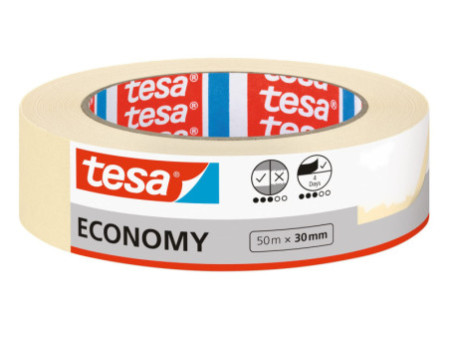 tesa ecoLogo Ruban de masquage crêpé Universal, 30 mm x 50 m