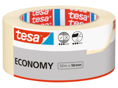 tesa ecoLogo Ruban de masquage crêpé Universal, 50 mm x 50 m