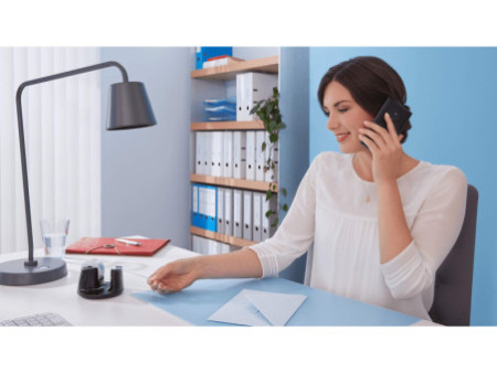 tesa Dévidoir de bureau Easy Cut Compact, équipé, noir