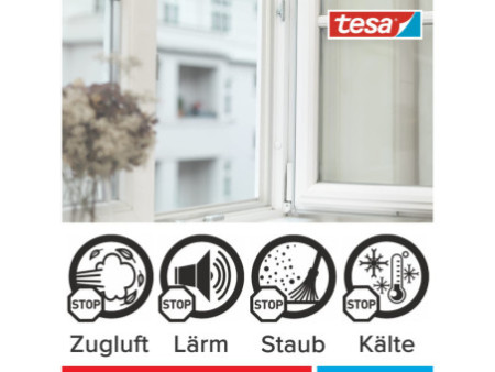 tesa Moll UNIVERSAL Calfeutrage mousse, 9 mm x 6 m, blanc