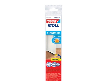 tesa Moll STANDARD Isolation bas de porte, 37 mm x 1m, blanc