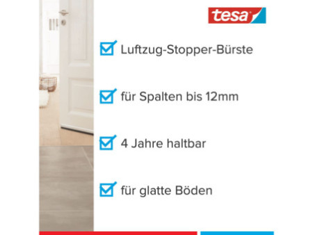 tesa Moll STANDARD Isolation bas de porte, 37 mm x 1m, blanc