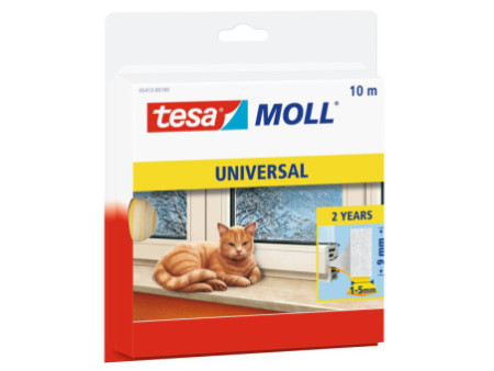 tesa Moll UNIVERSAL Calfeutrage mousse, 9 mm x 10 m, blanc