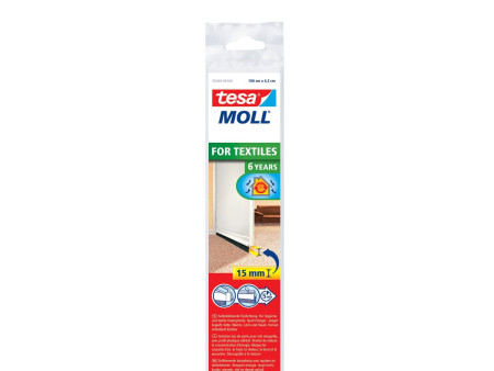 tesa Moll STANDARD Isolation bas de porte, blanc,43 mm x 1 m