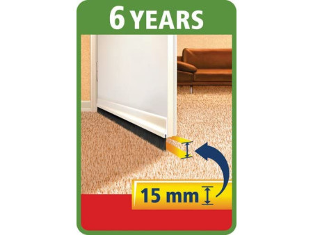 tesa Moll STANDARD Isolation bas de porte, blanc,43 mm x 1 m