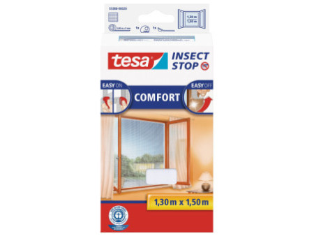 tesa Moustiquaire COMFORT pour fenêtre, 1,30 m x 1,50 m