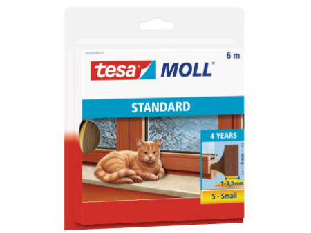 tesa Moll STANDARD Calfeutrage mousse, autoadhésif,9 mm x 6m