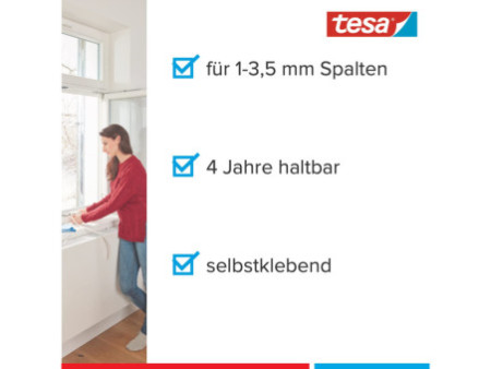 tesa Moll STANDARD Calfeutrage mousse, autoadhésif,9 mm x 6m