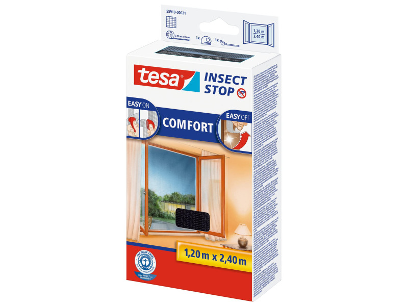 tesa Moustiquaire COMFORT pour les fenêtres, anthracite