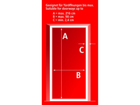 tesa Moustiquaire ALU COMFORT portes, 1,00 m x 2,20 m, blanc