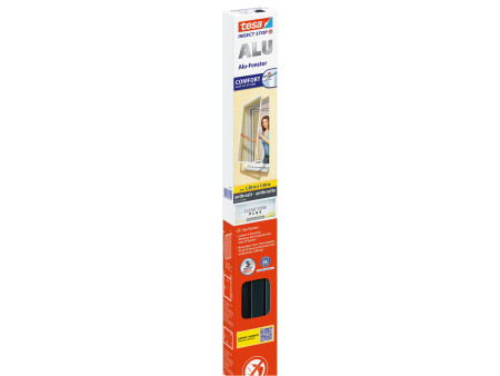 tesa Grille anti-mouche ALU COMFORT fenêtre, 1,20 m x 1,50 m