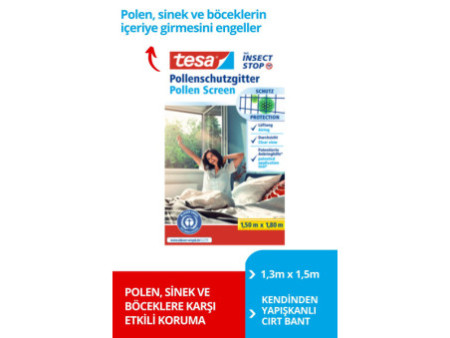 tesa Filtre à pollen pour fenêtre, 1,50 m x 1,30 m
