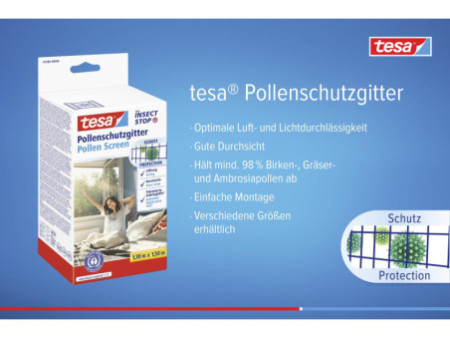 tesa Filtre à pollen pour fenêtre, 1,80 m x 1,50 m