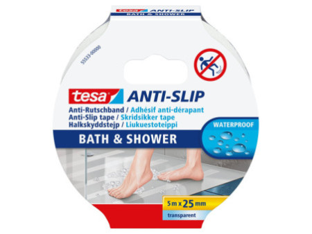 tesa Ruban adhésif anti-dérapant, Bain & Douche, transparent