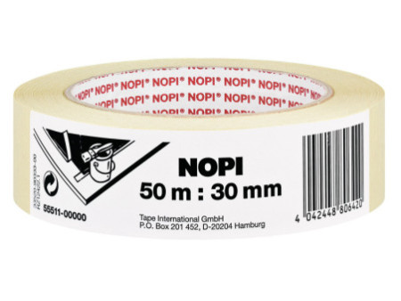 NOPI Ruban de masquage en papier crêpe, lot promo de 2,beige