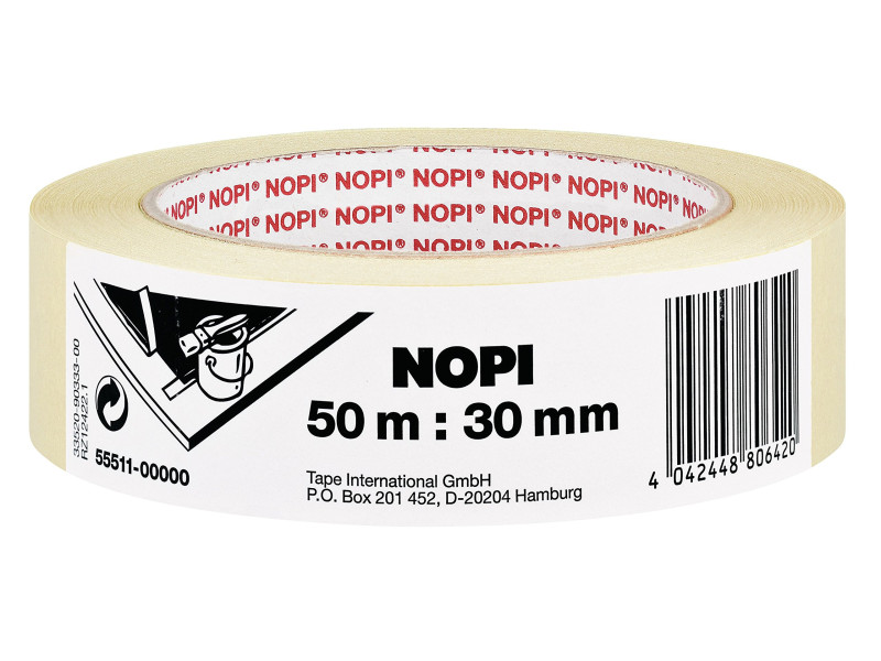 NOPI Ruban de masquage en papier crêpe, lot promo de 2,beige