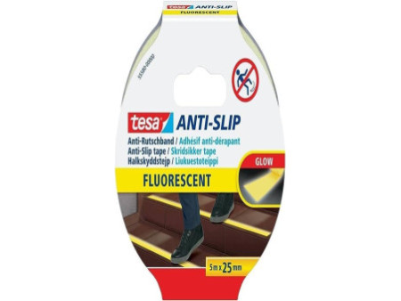 tesa Ruban adhésif anti-dérapant, 25 x 5,0 m, fluorescent