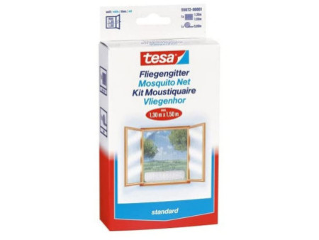 tesa Moustiquaire STANDARD fenêtre, 1,50 m x 1,30 m