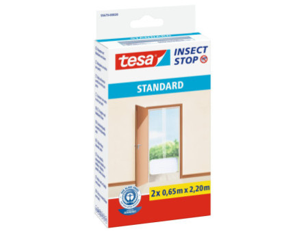 tesa Moustiquaire STANDARD portes, 2 pièces de 0,65 m x 2,2m