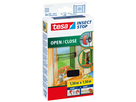 tesa Moustiquaire pour fenêtre OPEN/CLOSE, 1,3 x 1,5 m