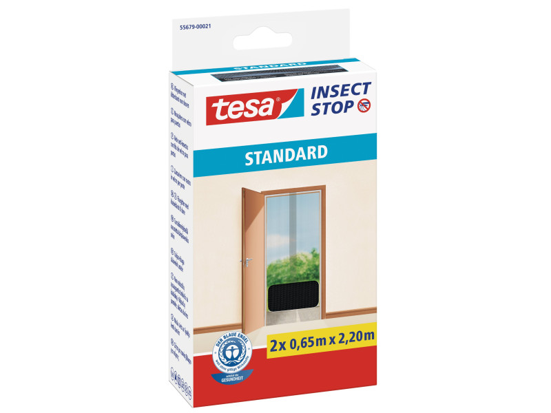 tesa Moustiquaire STANDARD portes, 2 pièces,anthracite