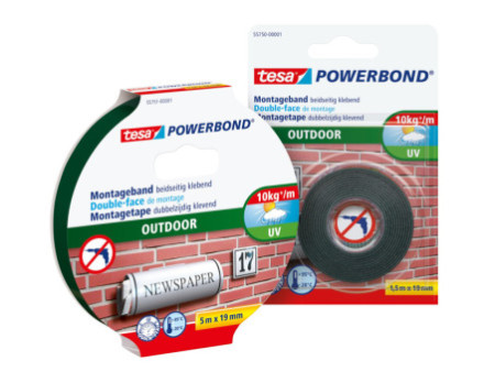 tesa Adhésif de montage Powerbond OUTDOOR, 19 mm x 5 m