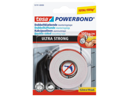 tesa Adhésif double face de montage Powerbond Ultra Strong