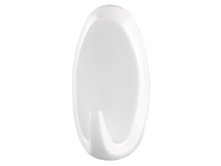 tesa Powerstrips Crochet adhésif LARGE, oval, blanc