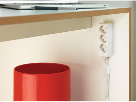 tesa Powerstrips Fixation adhésive pour câble, blanc
